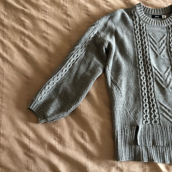 BDG Cable Knit Balloon Sleeve Sweater - Picture 6 of 7